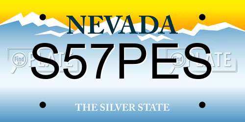 S57PES Nevada License Plate