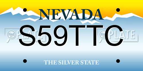 S59TTC Nevada License Plate