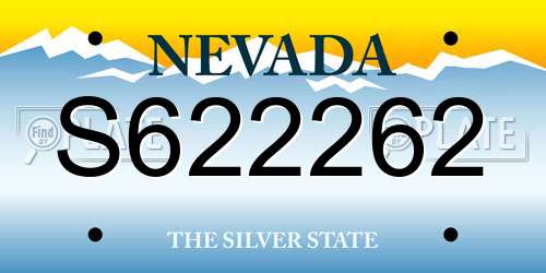 S622262 Nevada License Plate