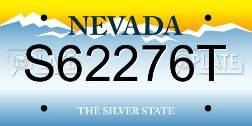 S62276T Nevada License Plate