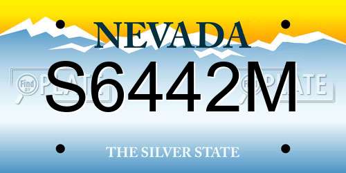 S6442M Nevada License Plate