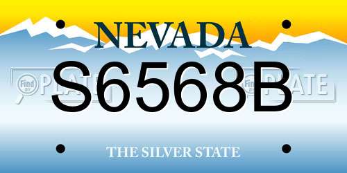 S6568B Nevada License Plate