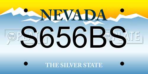 S656BS Nevada License Plate