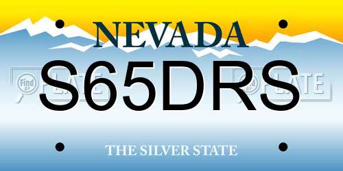 S65DRS Nevada License Plate