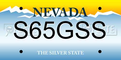 S65GSS Nevada License Plate