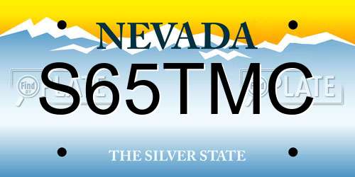 S65TMC Nevada License Plate