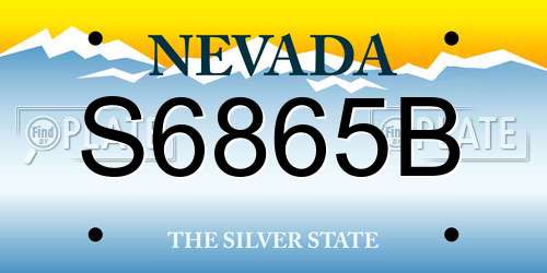 S6865B Nevada License Plate