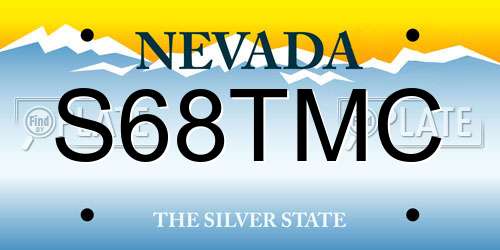 S68TMC Nevada License Plate