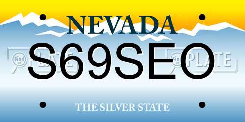 S69SEO Nevada License Plate