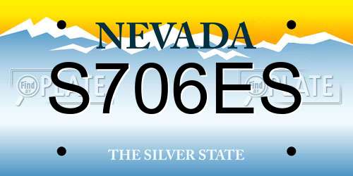 S706ES Nevada License Plate