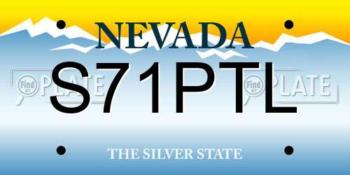 S71PTL Nevada License Plate