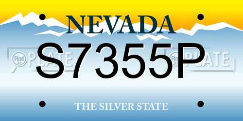 S7355P Nevada License Plate