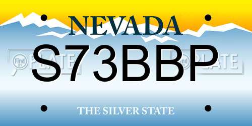 S73BBP Nevada License Plate