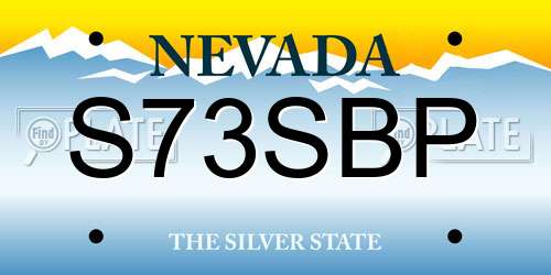 S73SBP Nevada License Plate