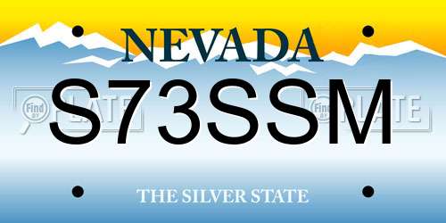 S73SSM Nevada License Plate