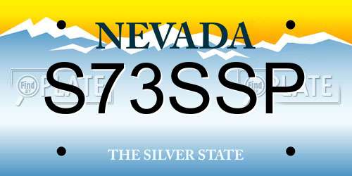 S73SSP Nevada License Plate