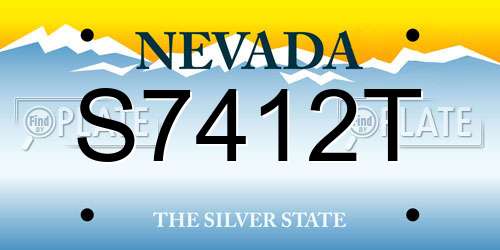 S7412T Nevada License Plate