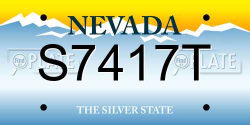 S7417T Nevada License Plate