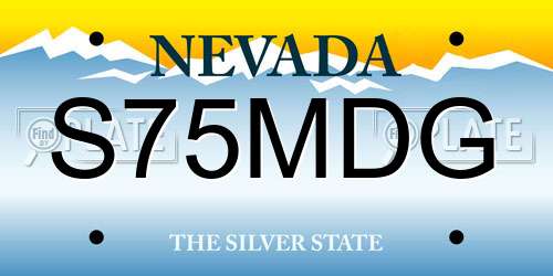 S75MDG Nevada License Plate