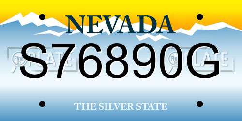 S76890G Nevada License Plate