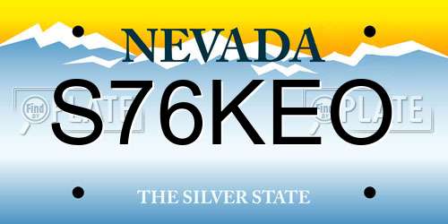 S76KEO Nevada License Plate