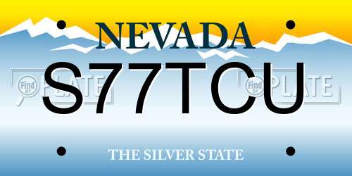 S77TCU Nevada License Plate