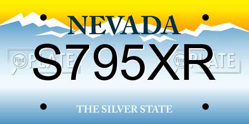 S795XR Nevada License Plate