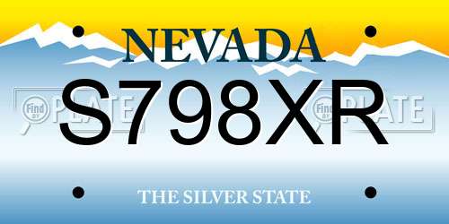 S798XR Nevada License Plate