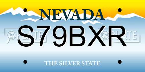 S79BXR Nevada License Plate