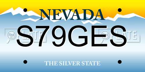 S79GES Nevada License Plate