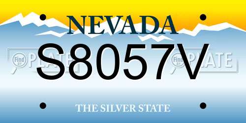 S8057V Nevada License Plate