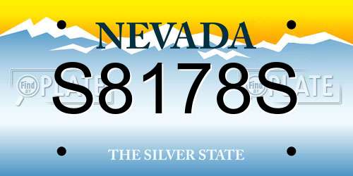 S8178S Nevada License Plate