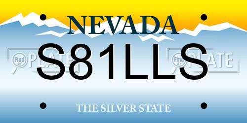 S81LLS Nevada License Plate