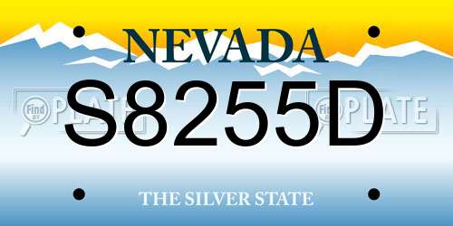 S8255D Nevada License Plate