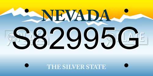 S82995G Nevada License Plate