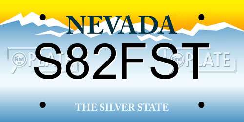S82FST Nevada License Plate