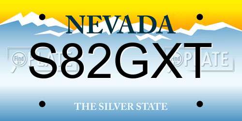 S82GXT Nevada License Plate