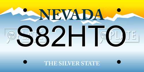 S82HTO Nevada License Plate
