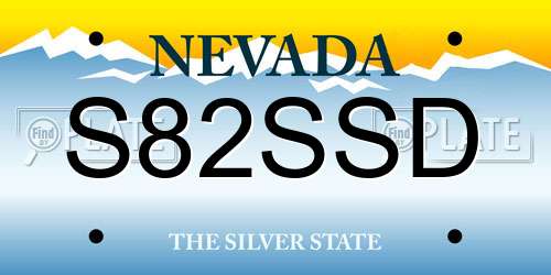 S82SSD Nevada License Plate