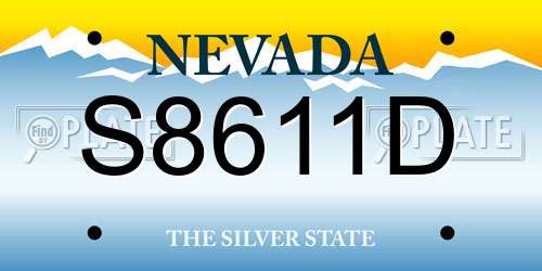 S8611D Nevada License Plate