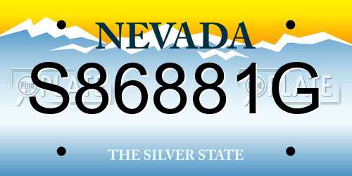 S86881G Nevada License Plate