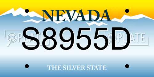 S8955D Nevada License Plate