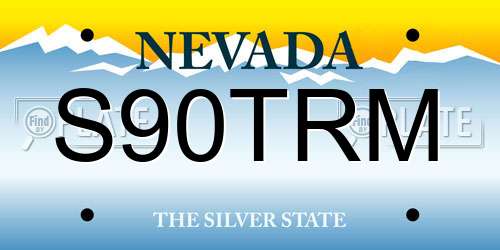 S90TRM Nevada License Plate