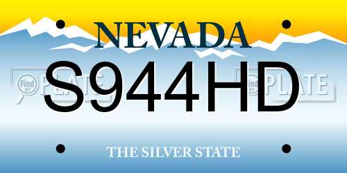 S944HD Nevada License Plate
