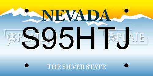 S95HTJ Nevada License Plate