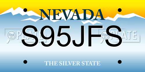 S95JFS Nevada License Plate