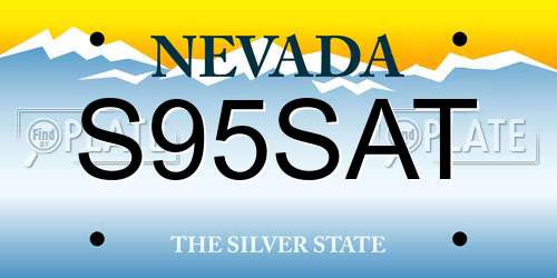 S95SAT Nevada License Plate