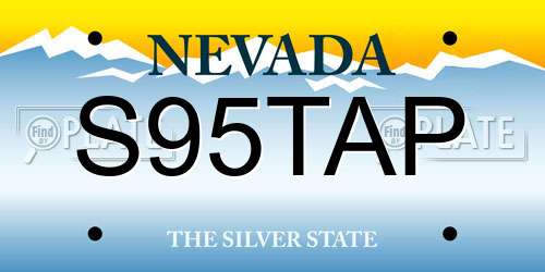 S95TAP Nevada License Plate