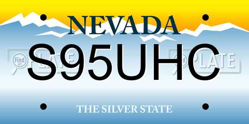S95UHC Nevada License Plate
