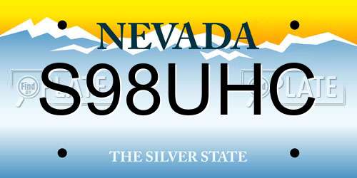 S98UHC Nevada License Plate